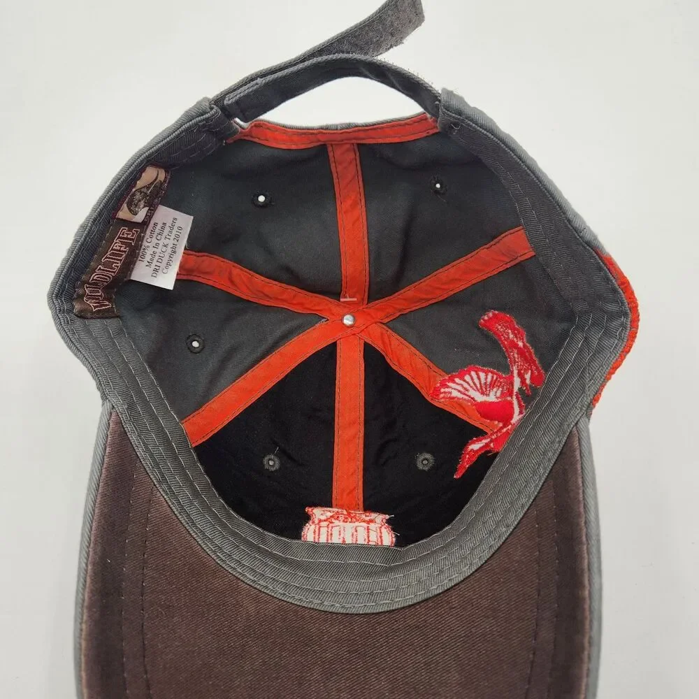 Union Pacific Dri-Duck Truckers Hat Cap Wild Life Series Gray Orange Adjust Logo